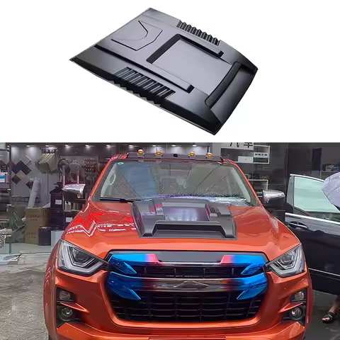 ABS SCOOP HOODS COVER EXTERIOR CAR STYLING MOULDING FIT FOR ISUZU D-MAX DMAX 2021-2022 SCOOP HOODS C