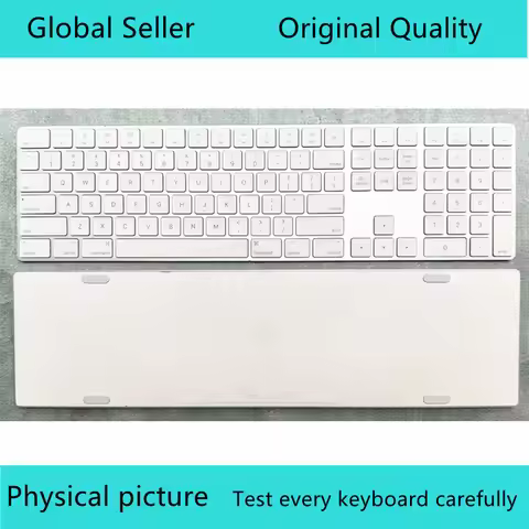 Bluetooth Wireless Keyboard with Numeric Keypad US For Apple original Magic Keyboard 2 A1843 White R