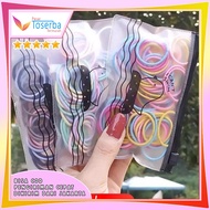 L4 - R61 Ikat Karet Rambut Elastis Warna 100Pcs Tipis kecil kode 510 Gaya Korea untuk Wanita