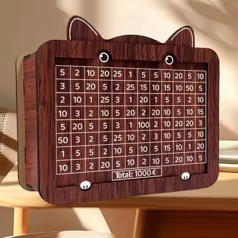 Cash Bank Wooden Savings Box Wooden Cash Savings Money Box With Currency Target And Numbers Wooden C