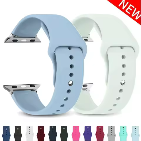 Silicone For Apple Watch Band 44mm 40mm 45mm 41mm 42mm 38mm 49mm 41 44 45 mm Bracelet IWatch Series 