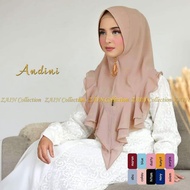 Khimar Andieni  jilbab motif / hijab instan syari / khimar serut / khimar oneto