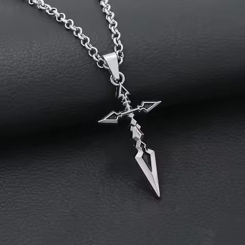 Anime Fate Stay Night Necklace Zero Saber Altolia Pandragong Cosplay Unisex Cross Pendant Necklaces 