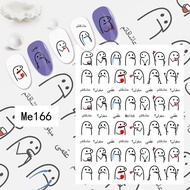 New Product Smiley Daisy Flower Manicure Sticker Cute Cartoon Smiley Face Chrysanthemum Manicure Sti