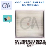 🔥READY STOCK 🔥WHITE CABIN FILTER MADZA BT-50 & FORD RANGER 2013 (F007)(3017)