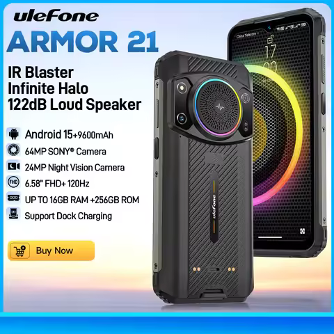 Ulefone Armor 21 Rugged Phone 16GB RAM 256GB ROM Smartphone Android 15 G99 Mobile Phone 64MP 9600mAh
