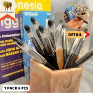 Bazic Erasable Gel Pen Black Ink 0.5mm Pack of 6 Pcs Erasable Stick Pen Import Funny Fancy Stuff Bes