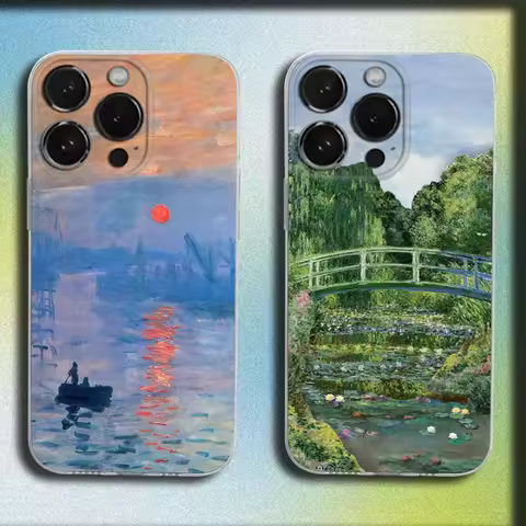 C-Claude Monet Garden Paint Phone Case For iPhone 16,15,14,13,12,11 Plus,Pro,Max,XR,XS,Plus,SE,Mini 