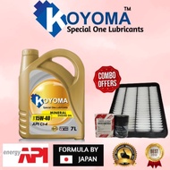 TOYOTA HIACE KDH200( DIESEL)  OIL FILTER + AIR FILTER + KOYOMA 15W40 CI-4 7LITER ENGINE OIL