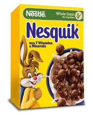 Nesquik Chocolatey Cereal Whole Grain เนสควิก ช็อกโกแลต ซีเรียล อาหารเช้า 375g.