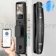 CS7 3D Face Smart Door Lock Security Camera Monitor Intelligent Fingerprint Password Biometric Elect