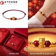 CHINK Lucky Horse Bracelet, Good Luck Charm Gold Color Horse Beaded Bracelet, Trendy Elegant Design 