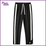 Yoewre Men Sweatpants Side Pocket Men Trousers Mens Striped Wide Leg Joggers with Elastic Waist for 