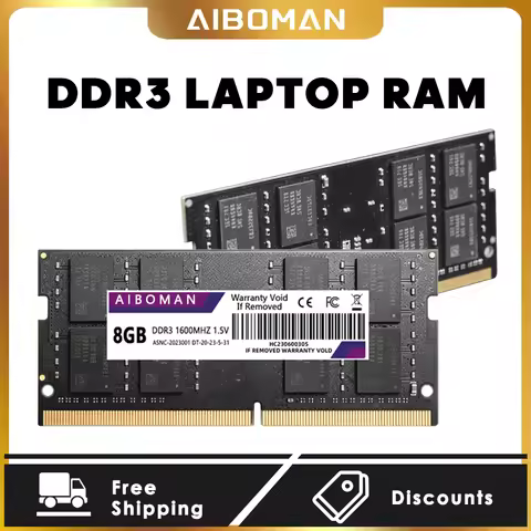 AIBOMAN RAM DDR3L 8GB RAM LAPTOP 1600MHz PC 12800 1.5v Memori laptop DDR3L 8GB ORI RAM SODIMM