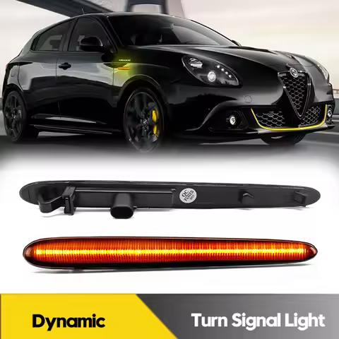 2Pcs Canbus LED Dynamic Side Marker Light Car Turn Signal Lamps For Alfa Romeo Giulietta Veloce TI S
