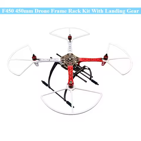 F450 450mm Drone Frame Rack Kit with Landing Gear / Propeller Protective Guard for RC MWC Quadcopter