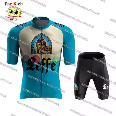 2024 Belgium Drink Leffe Cycling Jersey Kids Bike Jersey Maillot Ciclismo Breathable Bicycle Clothin