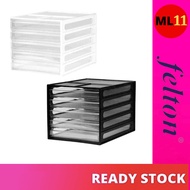 (5 Tier) FELTON Laci Simpanan Kertas A4 Serbaguna /Document Drawer / A4 Paper Drawer / Plastic Offic
