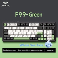 AULA F99 Mechanical Keyboard RGB Tri-Mode BT/2.4G/Wired Gasket Structure Hot-swap Gaming Keyboard