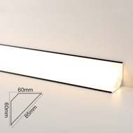 V-Shape LED Aluminum Profiles Milky PC Diffuser Channel Top Corner Ceiling Wall Embedded 45 Degree G