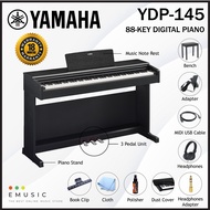 Yamaha YDP-145 88-key Digital Piano with Piano Stand, Bench, and Headphones - Black (YDP145 / YDP 14
