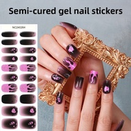 Gel Manicure Stickers ins Ice Transparent Phototherapy Nails UV Lighting Nail Stickers Semi-Curing M