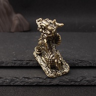 Kirin Ornaments A Pair Brass Kirin Stepping on Gossip Fortune Kirin Small Household Living Room Entr