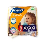 Drypers Drypantz Baby Diapers Mega Pants Comfortable Leak Protection Pack M58/L48/XL42/XXL36/XXXL20/