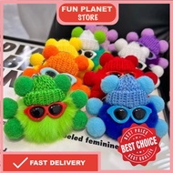 Fluffy Briquette Keychain Bag Pendant Schoolbag Ugly Stuff Doll Ornaments Cartoon Doll Plush keychai