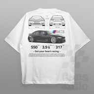 COD，Cars and Clo - Regular Fit White - BMW F80 M3 Blueprint T-Shirt - F80 M3 White S-5XL