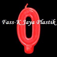 LILIN MERAH Number 0 Red Birthday Candle / Birthday Candle