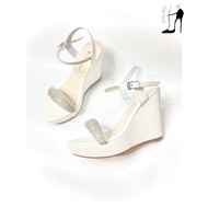9cm and 12cm rhinestone wedge shoes, 9p wedge wedding shoes, 12p wedge bridal shoes