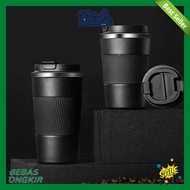 Tumblr Drinking Bottle Thermos Drinking Bottle Thermos Stainless Steel Black - 510ml(R0J1) Thermos Ice Thermos Travel Motivational Drink Bottle Tumbler Custom ORIGINAL H4P2 REAL PICT Viral Drinking Bottle Tumbler Straw Tumblr Starbucks Tumbler K