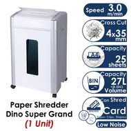 Original ** PAPER SHREDDER - DINO SUPERGRAND (HEAVY DUTY) OFFICE / HOME - CROSS CUT