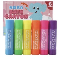 Tabllye Baby Bath Crayon Bath Crayon Washable Baby Crayon Bath Play, 6 Colors, 1 Set