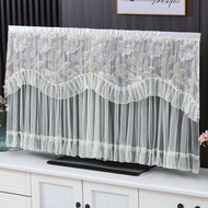 TV dust cover cover cloth 55 inches 65 inches 75 inches wall-mounted general-purpose lace embroidery电视机防尘罩套盖布55寸65寸75寸壁挂式通用蕾丝绣花