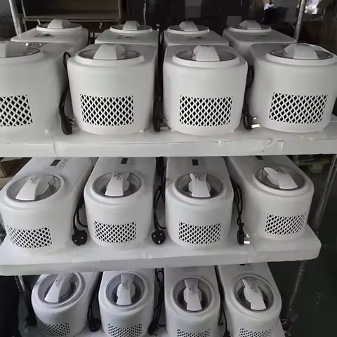 Fully Automatic Ice Cream Maker Home Use Compact Ice Cream Machine Automatic Mixing Homemade Ice Cre