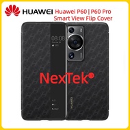 Original Huawei P60 P60 Pro Smart View Flip Cover Case P60 Art Case Auto Wake Up Sleep Leather Prote