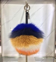 Fendi 藍黃白橘狐狸毛球掛件
