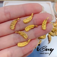 IBUY 999 Gold Feather Pendant (1pc) 0.10G 24K (999)
