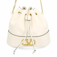 VALENTINO 23FW V Logo 鏈條水桶包 象牙色 3W2P0T83 HPF I16