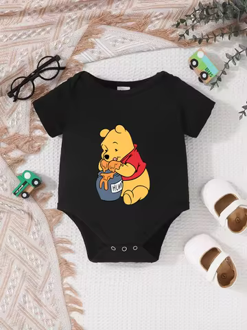 【Officially Authorized】Disney "Winnie the Pooh" Cozy Baby Triangle Onesie