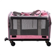 Air China Pet Cage Multi-Cat Travel Pet Trolley Box Breathable Travel Dog Cage Stroller Foldable Bac