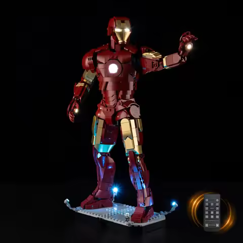 LED Light Set Suitable for Lego Iron Man Mark 3 Collectors' Edition 76344 Building Blocks Lamp (Not 