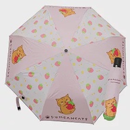 【黃阿瑪的後宮生活】自動折傘 黃阿瑪 雨傘 晴陽傘 收縮傘 (117cm) 草莓招弟