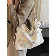 bag woman shoulder bag woman Bag Women's Niche One-shoulder Commuter Canvas Bag