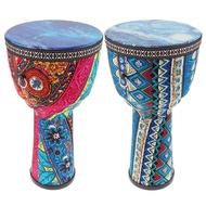 Trống Djembe Châu Phi 8.5 Inch Thùng Nhựa ABS Nghệ Thuật Bằng Vải Đầy Màu Sắc Trống Cầm Tay Trẻ Em D