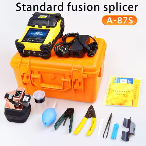 A-87S fiber optic fusion splicer Full set hot melt machine fully automatic fusion splicer fiber opti