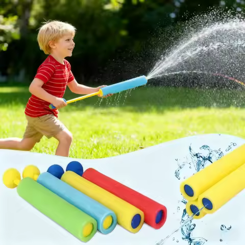 4pcs Water Blaster Water Guns for Kids Shooter Portable 4 Colors 30ft Range Children Foam Water Gun 