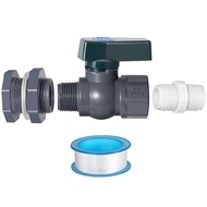 Tank Pool Bucket Connection Adapter Plastics Connector Rain Barrel Valve Garden Spigot Kit PVC 3/4 I